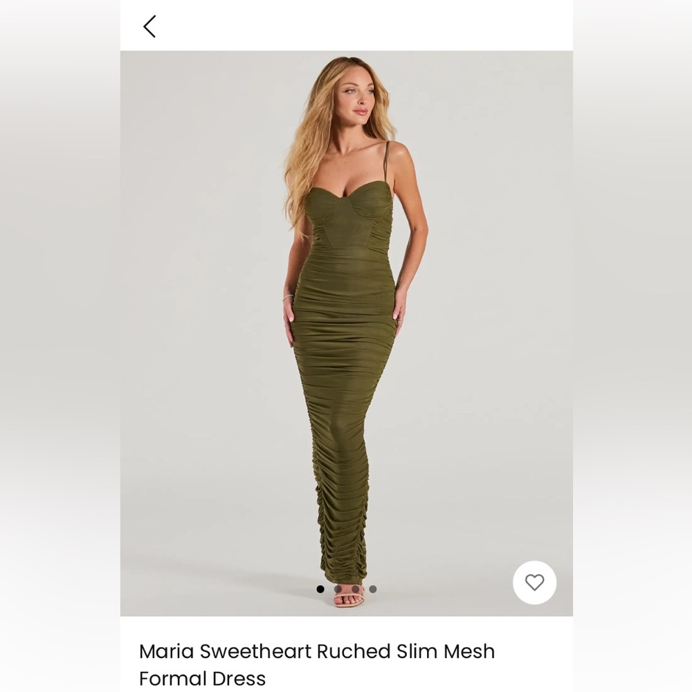 Windsor Maria Sweetheart Ruched Slim Mesh Formal Dress